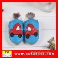 Small Order Accept genuine cow leather blue car embroidered kid shoes cartoon